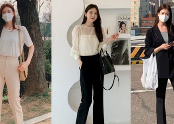 Thường mặc dáng quần âu chuẩn “nhân viên kiểu mẫu”, quý cô Hàn Quốc vẫn sành điệu